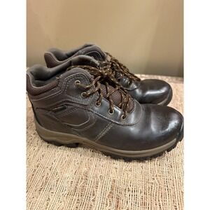 Timberland Boys Brown Mid Waterproof Hiking Boots Shoes  Size 12